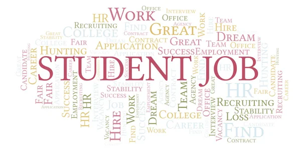 Student Job word cloud. Wordcloud made with text only.