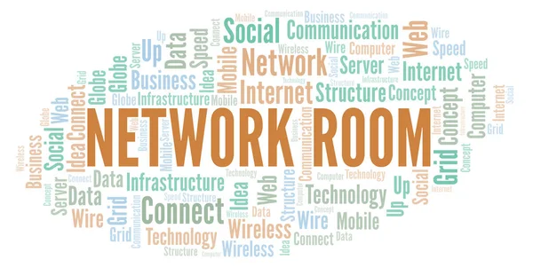 Network Room word cloud. Word cloud made with text only.