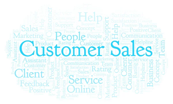 Customer Sales word cloud. Made with text only.