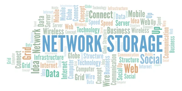 Network Storage word cloud. Word cloud made with text only.