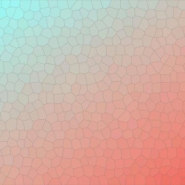 İllüstrasyon kare aqua ve kırmızı küçük altıgen arka plan