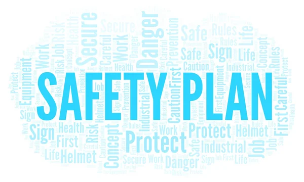 Safety Plan word cloud. Word cloud made with text only.