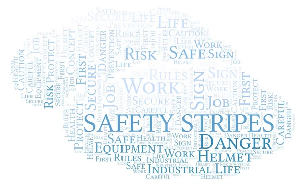 Safety Stripes Word Cloud Word Cloud Realizat Numai Text — Fotografie, imagine de stoc