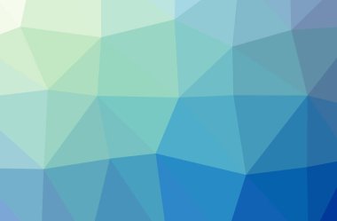 Soyut düşük poli mavi yatay arkaplan çizimi