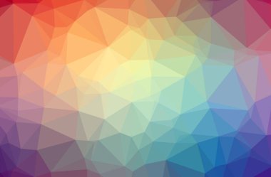 Soyut düşük poli mavi yatay arkaplan çizimi