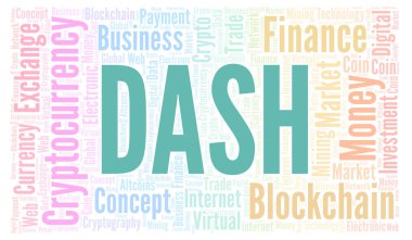 Cryptocurrency para kelime bulutu çizgi. Yalnızca metin ile yapılan kelime bulutu.