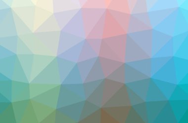 Soyut düşük poli mavi yatay arkaplan çizimi