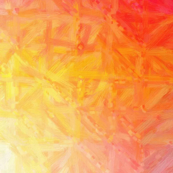 Ilustracja Pomarańczowy Bristie Pędzla Farba Olejna Kwadrat Tło Cyfrowo Wygenerowany — Zdjęcie stockowe