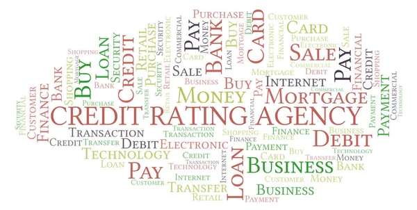 Credit Rating Agency Word Cloud Wordcloud Made Text Only — Stock Photo, Image