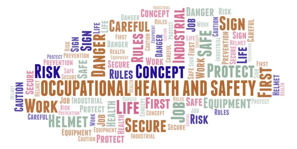 Occupational Health And Safety word cloud. Word cloud made with text only.