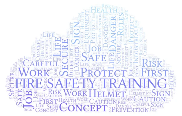 Fire Safety Training Cuvânt Nor Word Cloud Realizat Numai Text — Fotografie, imagine de stoc