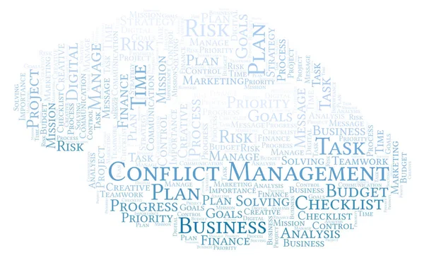 Conflict Management word cloud, made with text only
