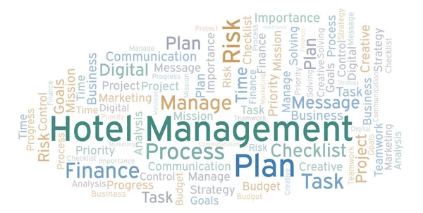 Hotel Management word cloud, made with text only