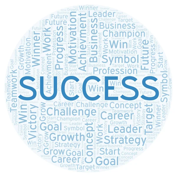 Success Word Cloud Wordcloud Made Text Only — Stock Photo, Image