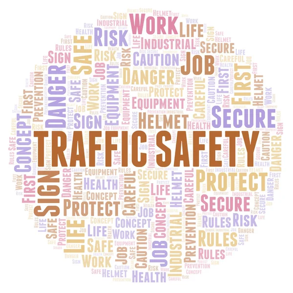 Traffic Safety word cloud. Word cloud made with text only.