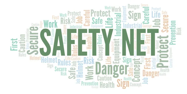 Safety Net word cloud. Word cloud made with text only.