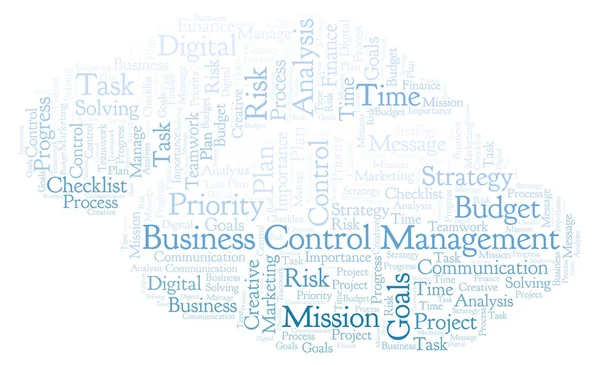 Business Control Management Word Cloud Nur Mit Text — Stockfoto