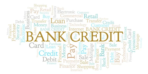 Bankkredit Word Cloud Wordcloud Gjorda Med Endast Text — Stockfoto