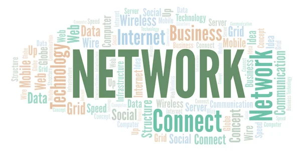 Network word cloud. Word cloud made with text only.