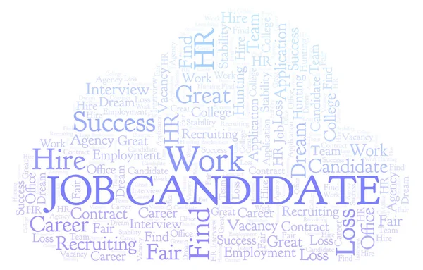 Job Candidat Mot Nuage Wordcloud Fait Avec Texte Seulement — Photo