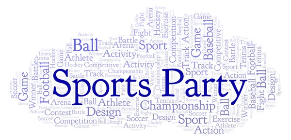 Sport Part Word Cloud Med Endast Text — Stockfoto