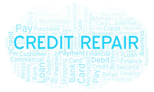 Credit Repair word cloud. Wordcloud made with text only.