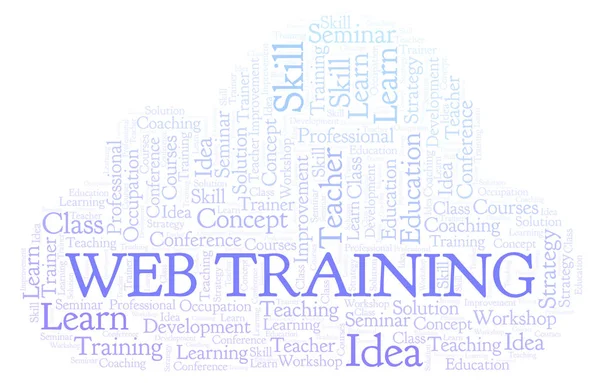 Formation Web Nuage Mots Wordcloud Fait Avec Texte Seulement — Photo