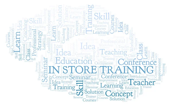 Formation Magasin Nuage Mots Wordcloud Fait Avec Texte Seulement — Photo