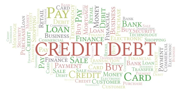 Credit Debt Word Cloud Wordcloud Made Text Only — Stock Photo, Image