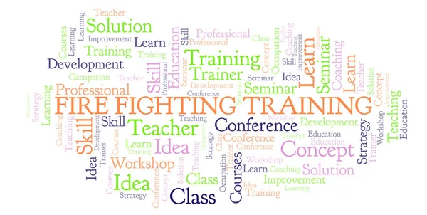 Fire Fighting Training word cloud. Wordcloud made with text only.