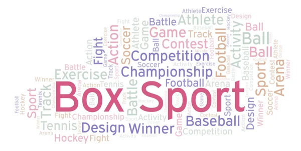 Box Sport Word Cloud Med Endast Text — Stockfoto