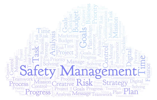 Safety Management Word Cloud Made Text Only — Stock Photo, Image