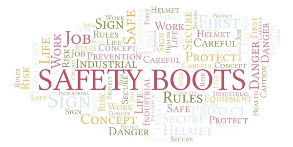 Safety Boots word cloud. Word cloud made with text only.