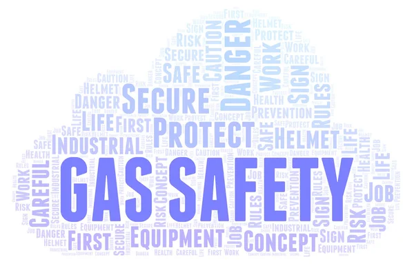 Gas Safety Word Cloud Word Cloud Made Text Only — Stock Photo, Image