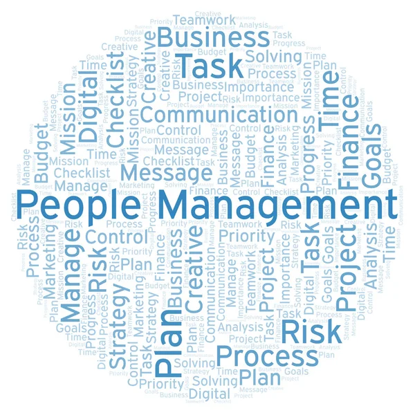 People Management Word Cloud Nur Mit Text Erstellt — Stockfoto