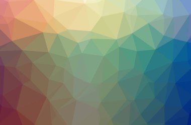 Soyut düşük poli mavi yatay arkaplan çizimi