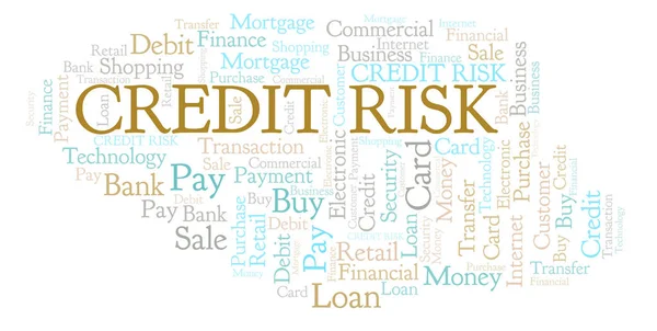 Credit Risk word cloud. Wordcloud made with text only.