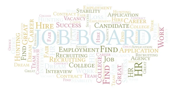 Job Board word cloud. Wordcloud made with text only.