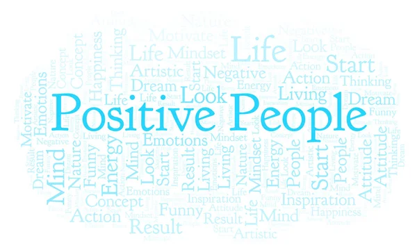 Positive People word cloud, made with text only