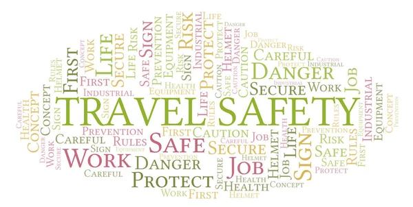 Travel Safety Word Cloud Word Cloud Made Text Only — Stock Photo, Image