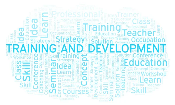 Training Development Word Cloud Wordcloud Made Text Only — Stock Photo, Image