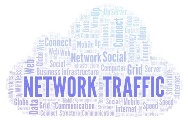 Network Traffic word cloud. Word cloud made with text only.