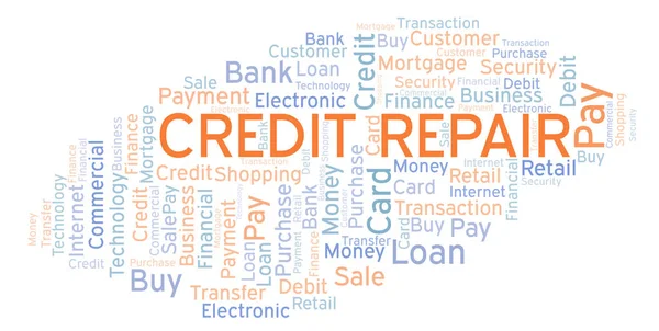 Credit Repair word cloud. Wordcloud made with text only.