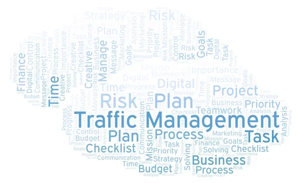 Traffic Management Word Cloud Nur Mit Text — Stockfoto