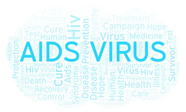 Aids Virus Word Cloud Gjorda Med Endast Text — Stockfoto