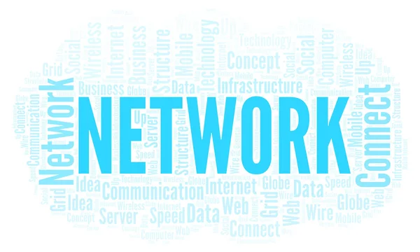Network Word Cloud Word Cloud Made Text Only — Stock Photo, Image