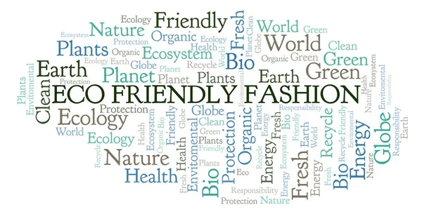 Облако Слов Eco Friendly Fashion Wordcloud Made Text Only — стоковое фото