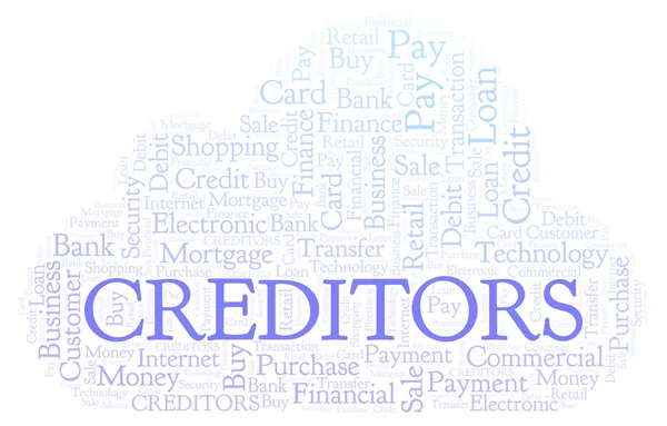 Creditors Word Cloud Wordcloud Made Text Only — Stock Photo, Image