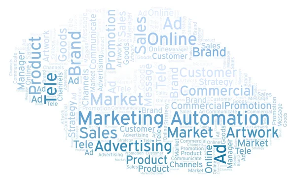 Nuvem Palavras Com Texto Marketing Automation Wordcloud Feito Apenas Com — Fotografia de Stock