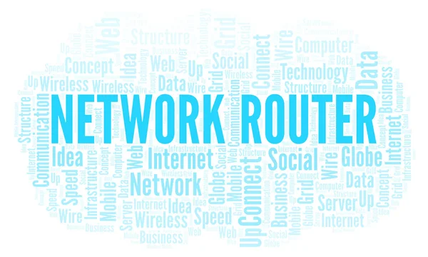 Network Router word cloud. Word cloud made with text only.